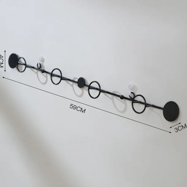 1pc Punch-free Entry Doorway Key Hook, Wall Mounted Coat Hook, Metal Coat Rack For Clothes Hat Key Towel And Bag