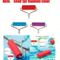 1pc Random Color Metal Roller Pen Heads For Diamond Pen 5D Tool Stainless Steel Tip Embroidery Mosaic Accessories