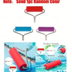 1pc Random Color Metal Roller Pen Heads For Diamond Pen 5D Tool Stainless Steel Tip Embroidery Mosaic Accessories