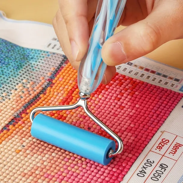 1pc Random Color Metal Roller Pen Heads For Diamond Pen 5D Tool Stainless Steel Tip Embroidery Mosaic Accessories