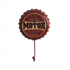 1pc Retro Metal Hooks Beer Bottle Cap Pattern Waterproof Hanging Hooks Perfect for Room Kitchen Porch Door & Home Improvement Outdoor Decor 10x16cm/4''x6.3''