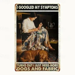 1pc Retro Metal Tin Sign Pet Dog Tin Sign Vintage Kitchen Signs Wall Decor, Painting Wall Hanging for Home Decor Wall Art Metal Tin Sign 20x30cm/8''x12''