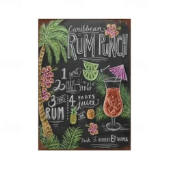 1pc Retro Metal Tin Sign Summer Fruit Drinks Tin Sign Vintage Kitchen Signs Wall Decor, Painting Wall Hanging for Home Decor Wall Art Bar Menu Decor Metal Tin Sign 20x30cm/8''x12''