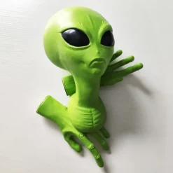 1pc Scary Green Big Eyes Alien Wall Hanging, Carnival Mystery Horror Alien, Party Decoration, Walls Poking Heads And Hands For Bedroom Living Room Window Door RV Wall Hanging Gifts