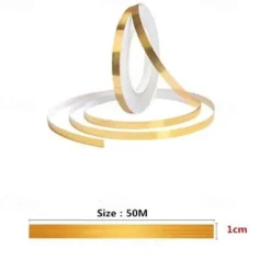 1pc Self-Adhesive Seam Sticker Ceramic Tile Seam Sticker And Hanger,Golden Tape, Home Floor Wallpaper Waterproof Tiles, Tile Gap Tiles Stickers For Floor