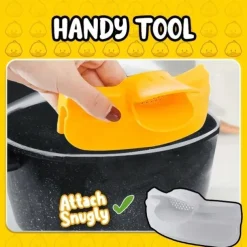 1pc Silicone Pot Side Drainage Guide Nozzle: Keep Your Kitchen Clean with This Duckbill Splash-Proof Strainer