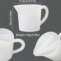 1PC Silicone Split Cup with Handle Resin Mixing Cups with 3/4/5 Grids Fluid Art for Resin Crafts DIY Tool