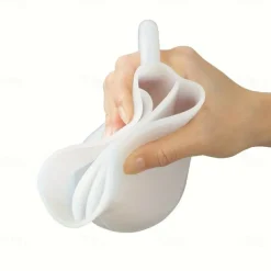 1PC Silicone Split Cup with Handle Resin Mixing Cups with 3/4/5 Grids Fluid Art for Resin Crafts DIY Tool