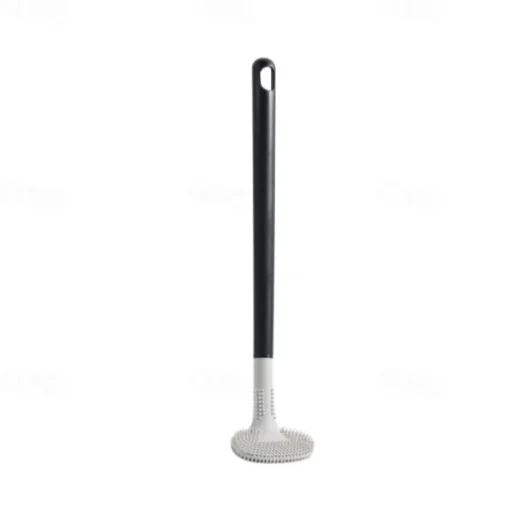 1pc Silicone Toilet Brush Golf Brush Head With No Dead Corner On Both Sides Soft Hair Cleaning Toilet Brush Toilet Curved Toilet Brush