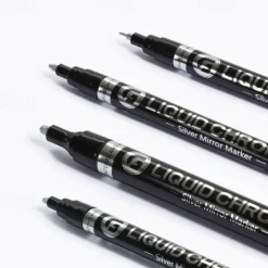 1pc Silver/Gole/Copper/Bronze Red Chrome Marker Mirror Reflective Paint Pen,4 Styles Available,Perfect For Easter Decoration,Perfect For Easter Decoration