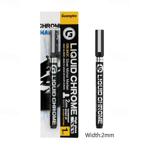 1pc Silver/Gole/Copper/Bronze Red Chrome Marker Mirror Reflective Paint Pen,4 Styles Available,Perfect For Easter Decoration,Perfect For Easter Decoration