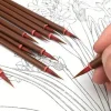 1pc Small Red Hair Hook Line Brush, Chinese Painting Thin Golden Body Calligraphy Student Small Lettering Pen, Leaf Band Sketching Edge Hook Line Pen