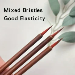 1pc Small Red Hair Hook Line Brush, Chinese Painting Thin Golden Body Calligraphy Student Small Lettering Pen, Leaf Band Sketching Edge Hook Line Pen