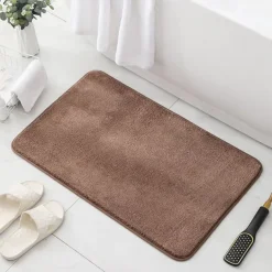 1pc Soft And Comfortable Thick Plush Bath Mat Non-slip For Bathroom, Bedroom, Living Room, Water Absorption And Anti-Slip Design Fall Decor