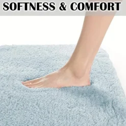 1pc Soft And Comfortable Thick Plush Bath Mat Non-slip For Bathroom, Bedroom, Living Room, Water Absorption And Anti-Slip Design Fall Decor