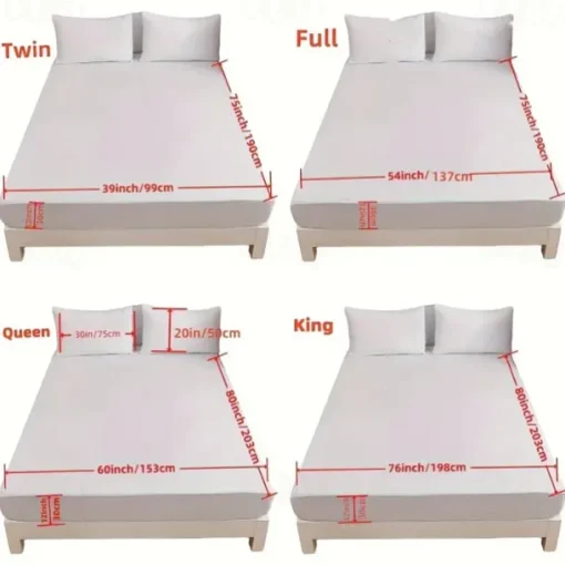 1pc Solid Colored Bedding Fitted Sheet Only(no Pillowcases) Elastic Band Around Mattress Easy Care