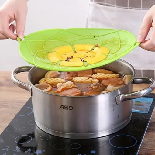 1pc, Spill Stopper Lid (27.94cm), Boil Over Silicone Lids, Microwave Splatter Cover, Silicone Pot Cover, Kitchen Gadgets, Kitchen Stuff, Kitchen Accessories, Home Kitchen Items