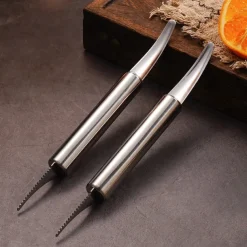 1Pc Stainless Steel Camping Multi-Tool - Peeler, Bottle Opener & Knife for Outdoor Cooking & Hiking