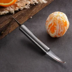 1Pc Stainless Steel Camping Multi-Tool - Peeler, Bottle Opener & Knife for Outdoor Cooking & Hiking