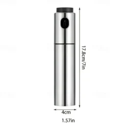 1pc Stainless Steel Olive Oil Sprayer: The Perfect Kitchen Tool for Air Frying, Barbecuing, and More!