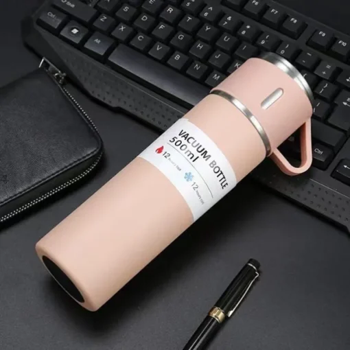 1pc Stainless Steel Thermal Mug Gift Set, Stainless Steel Tea Mug, Double Wall Stainless Steel Water Tumbler For Car