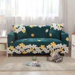 1pc Stretch Sofa Cover Slipcover Elastic Sectional Couch Armchair Loveseat 1 or 2 Seater Shape Plants Floral High Elasticity Four Seasons Universal Super Soft Fabric with Two Pillowcases