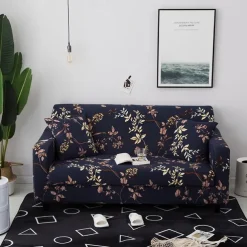 1pc Stretch Sofa Cover Slipcover Elastic Sectional Couch Armchair Loveseat 1 or 2 Seater Shape Plants Floral High Elasticity Four Seasons Universal Super Soft Fabric with Two Pillowcases