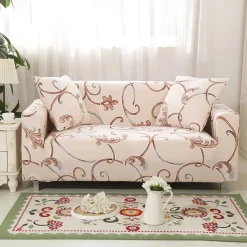 1pc Stretch Sofa Cover Slipcover Elastic Sectional Couch Armchair Loveseat 1 or 2 Seater Shape Plants Floral High Elasticity Four Seasons Universal Super Soft Fabric with Two Pillowcases