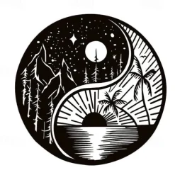 1pc Tai Chi Metal Wall Art Outdoor Decor Rust Proof Wall Sculpture Ideal For Garden, Home, Farmhouse, Patio And Bedroom