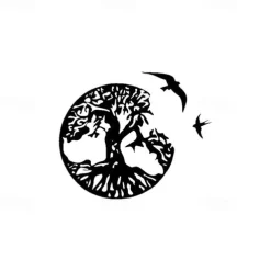 1pc Tree of Life Metal Wall Art Outdoor Decor Rust Proof Wall Sculpture Ideal For Garden, Home, Farmhouse, Patio And Bedroom 30x30cm/12''x12''