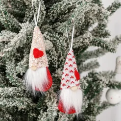 1pc Valentine Day Gnome Ornament, Faceless Doll and Rudolph Figurine Hanging Decoration, Romantic Valentine Day Decor