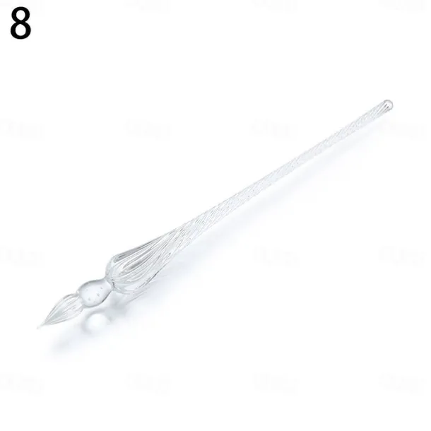 1pc Vintage Glass Dip Dipping Pen Art Painting Supplies Filling Ink Signature Calligraphy Fountain Pen