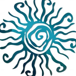 1pc Wacky Sun Metal Wall Art Outdoor Decor 11 Inch Rust Proof Wall Sculpture Ideal For Garden, Home, Farmhouse, Patio And Bedroom