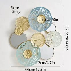 1pc Wall Decor, Metal Wall Decor Designed With Lotus Leaf, Rustic Hanging Wall Decor, Farmhouse Metal Wall Art, Modern Wall Decor For Living Room Bedroom Office