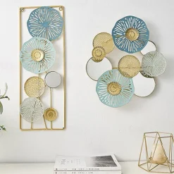 1pc Wall Decor, Metal Wall Decor Designed With Lotus Leaf, Rustic Hanging Wall Decor, Farmhouse Metal Wall Art, Modern Wall Decor For Living Room Bedroom Office