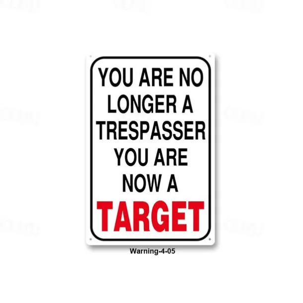 1pc Warning Metal Tin Sign No Trespassing Signs Private Property, Metal 24 Hour Video Surveillance Signs Security Camera Sign For Home Outdoor Property Yard Business Driveway Alert 20x30cm/8''x12''