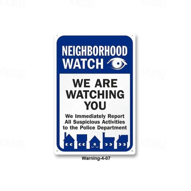 1pc Warning Metal Tin Sign No Trespassing Signs Private Property, Metal 24 Hour Video Surveillance Signs Security Camera Sign For Home Outdoor Property Yard Business Driveway Alert 20x30cm/8''x12''