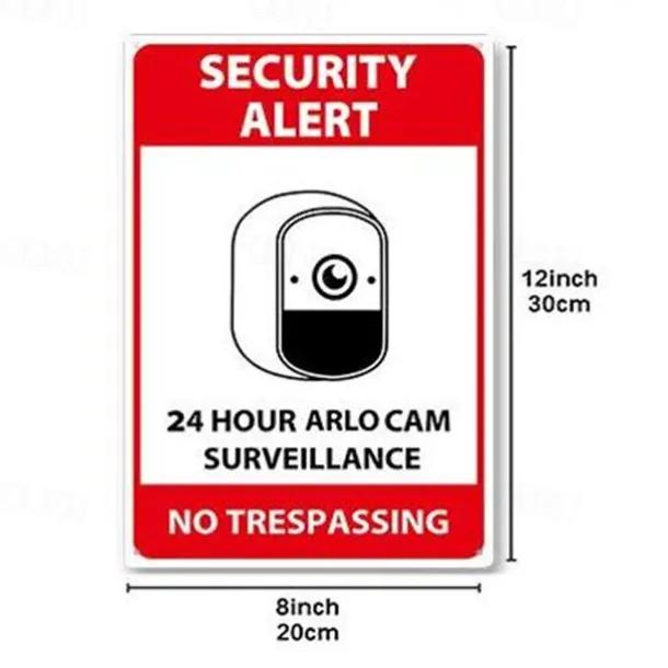 1pc Warning Metal Tin Sign No Trespassing Signs Private Property, Metal 24 Hour Video Surveillance Signs Security Camera Sign For Home Outdoor Property Yard Business Driveway Alert 20x30cm/8''x12''