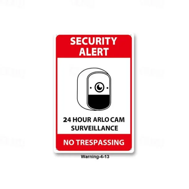 1pc Warning Metal Tin Sign No Trespassing Signs Private Property, Metal 24 Hour Video Surveillance Signs Security Camera Sign For Home Outdoor Property Yard Business Driveway Alert 20x30cm/8''x12''