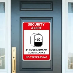 1pc Warning Metal Tin Sign No Trespassing Signs Private Property, Metal 24 Hour Video Surveillance Signs Security Camera Sign For Home Outdoor Property Yard Business Driveway Alert 20x30cm/8''x12''