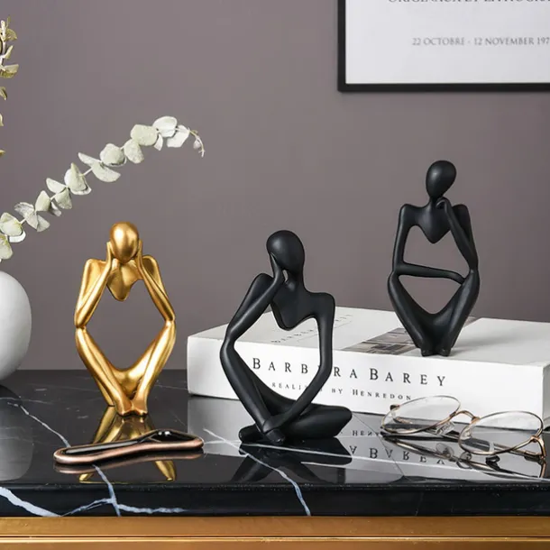 3pcs Abstract Decorative Objects Resin Modern Contemporary for Home Decoration Gifts