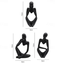 3pcs Abstract Decorative Objects Resin Modern Contemporary for Home Decoration Gifts