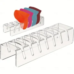 2pcs Acrylic Baseball Cap Holder Large Capacity Hat Rack Organizer Clear & Black Stable Plastic Desktop Display Stand for Caps - Dress Shop Cowboy Hat Storage - Hat Accessories