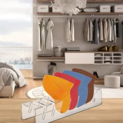 2pcs Acrylic Baseball Cap Holder Large Capacity Hat Rack Organizer Clear & Black Stable Plastic Desktop Display Stand for Caps - Dress Shop Cowboy Hat Storage - Hat Accessories