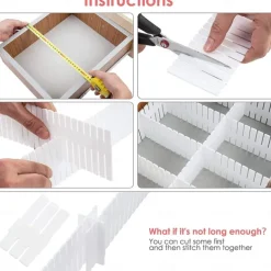 5/10PCS Adjustable Drawer Divider DIY Storage Shelves Household Free Combination Partition Board Makeup Sock Underwear Organizer
