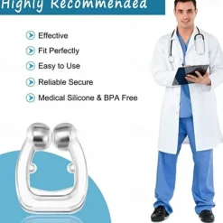 4PCS Anti-Snoring Device Nasal Clip Ventilator, Silicone, Silent Snoring Sleep Aid, Nighttime Sleep Apnea Guard, Artificial Snore Treatment Ventilation Nasal Patch, Snoring Prevention