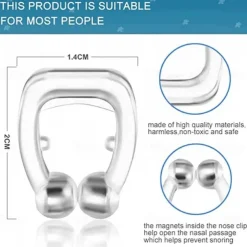 4PCS Anti-Snoring Device Nasal Clip Ventilator, Silicone, Silent Snoring Sleep Aid, Nighttime Sleep Apnea Guard, Artificial Snore Treatment Ventilation Nasal Patch, Snoring Prevention