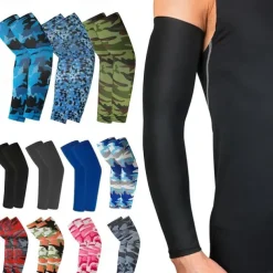 2pcs Arm Sleeves, Sports Sun UV Protection Hand Cover Cooling Warmer For Running Fishing Cycling