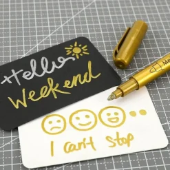 2pcs Art DIY Metal Waterproof Permanent Paint Marker Pens1.5mm Craftwork Resin Mold Pen Art Painting Student Supplies