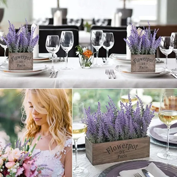5Pcs Artificial Lavendars Flowers Home Decoration Outdoor Simulation Flowers Plants Decorations Flowers Bouquet Wedding Decoration